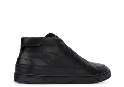 Leather slippers mid-top, #color_leather-black-black