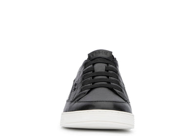 Leather slipper low-top, #color_leather-black-white