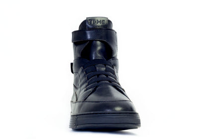 Leather slipper hi top, #color_leather-black-black