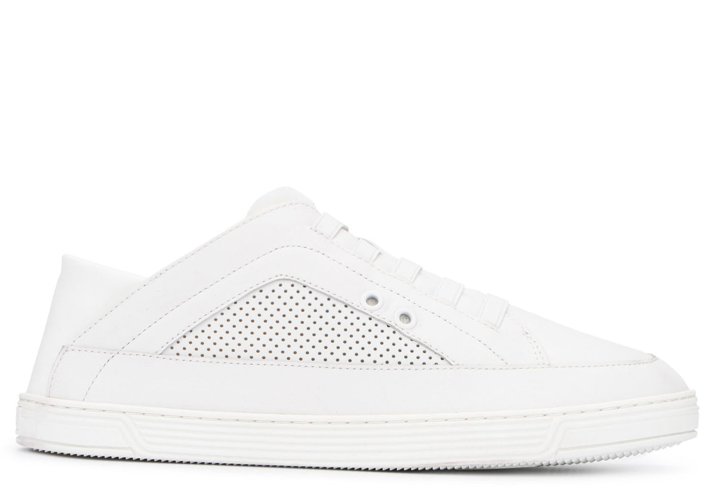 Leather slipper low-top, #color_leather-white-white