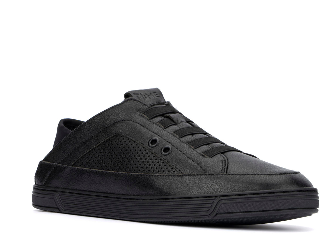 Leather slipper low-top, #color_leather-black-black