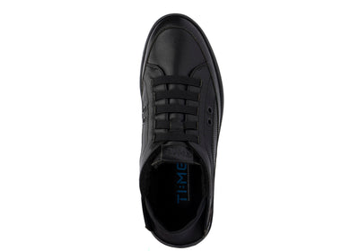 Leather slipper low top, #color_leather-black-black
