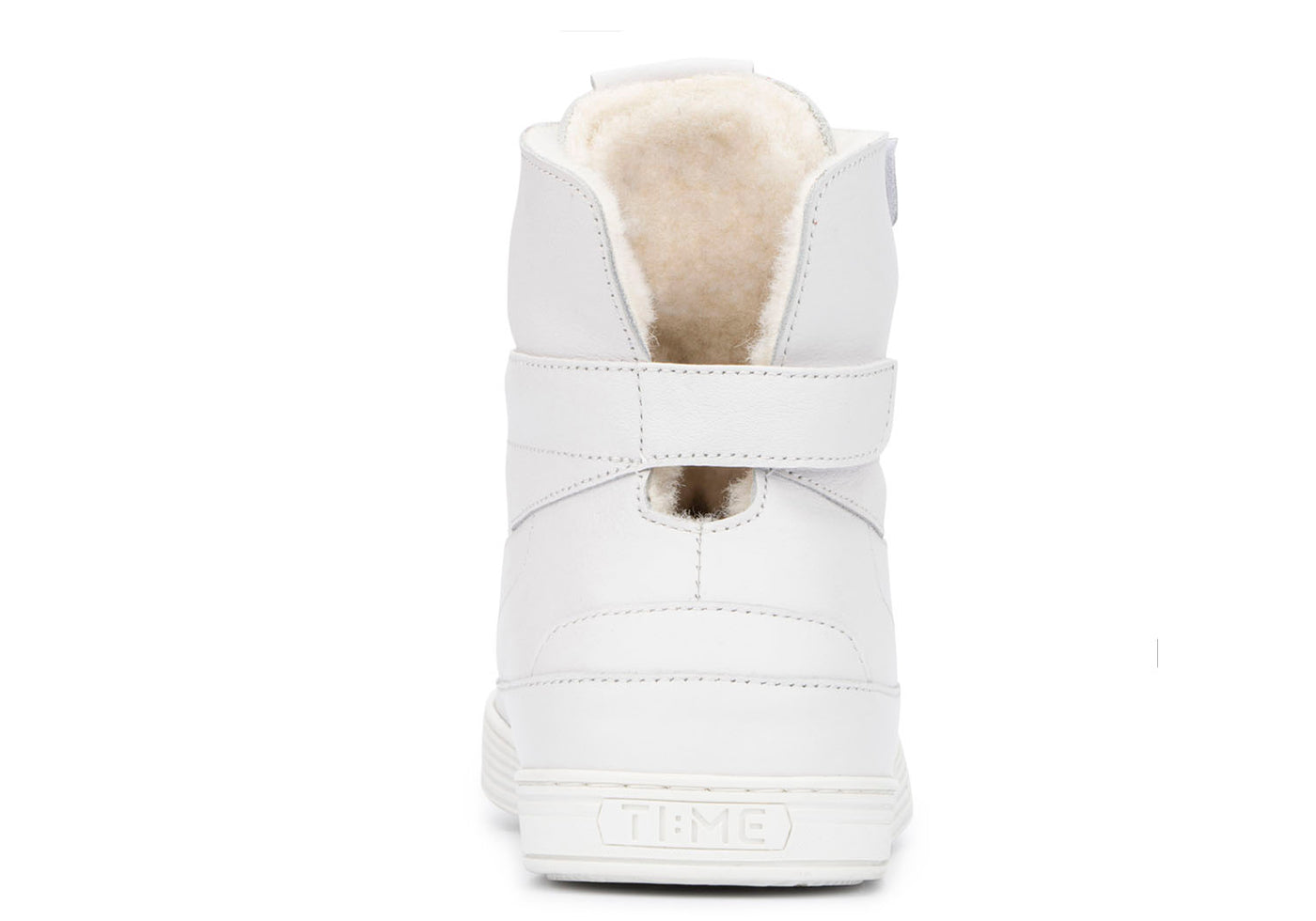 Leather slipper hi top, #color_leather-white-white