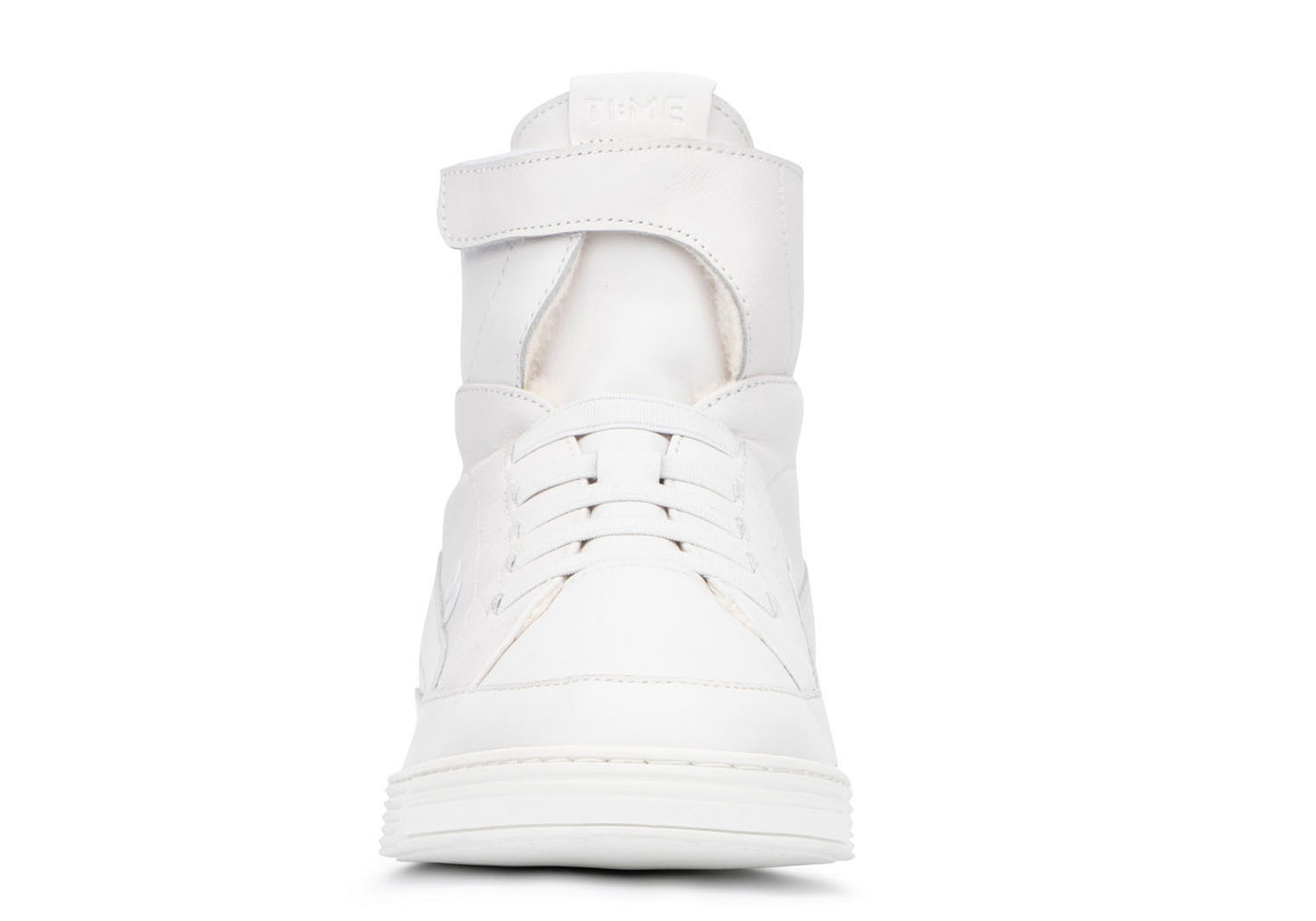 Leather slippers hi-top, #color_leather-white-white