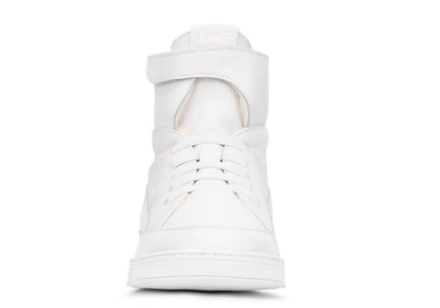 Leather slipper hi top, #color_leather-white-white