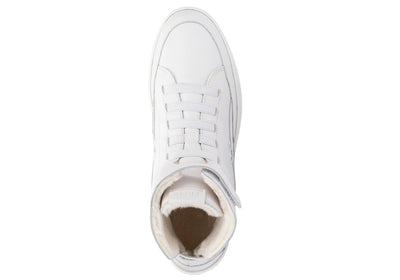 Leather slippers hi-top, #color_leather-white-white