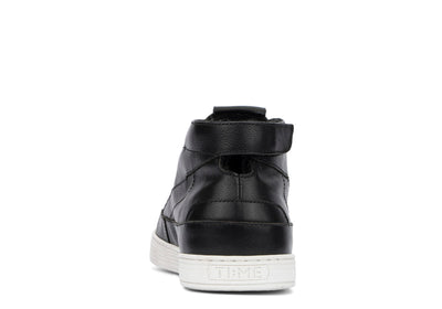 Leather slippers mid-top, #color_leather-black-white