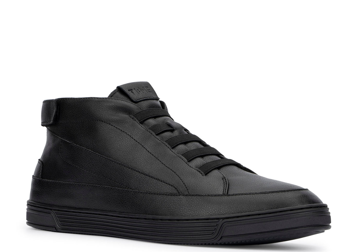 Leather slippers mid-top, #color_leather-black-black
