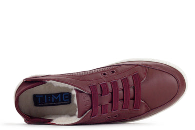 TIME Slippers-Women's Low-top Slippers, #color_leather-burgundy