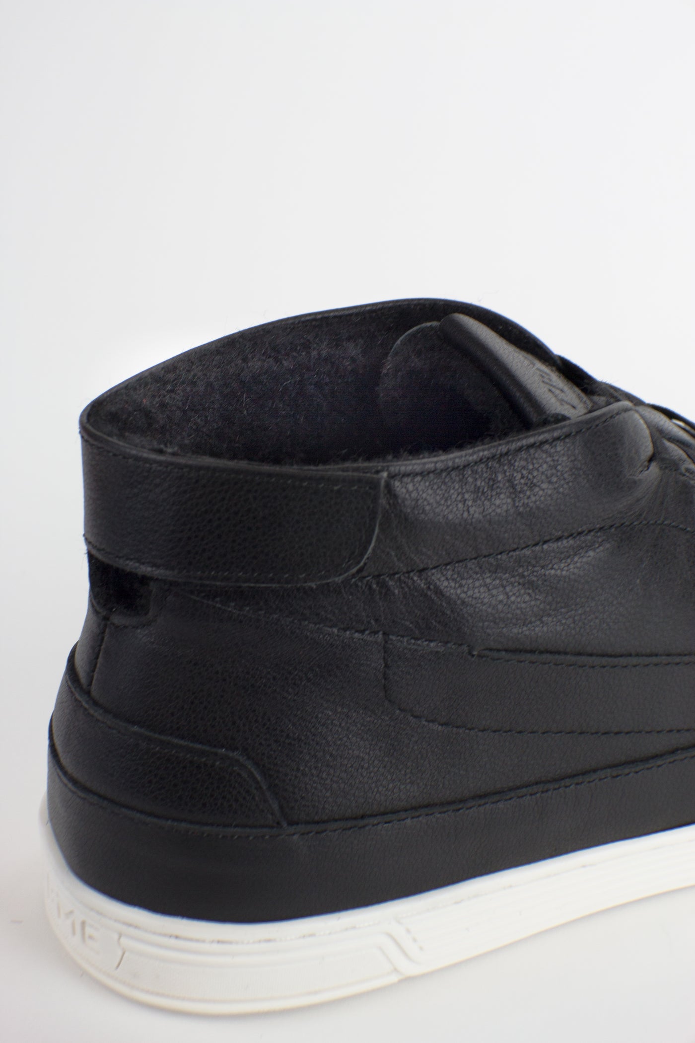 TIME Slippers-Men's Mid-top Slippers, #color_leather-black-white