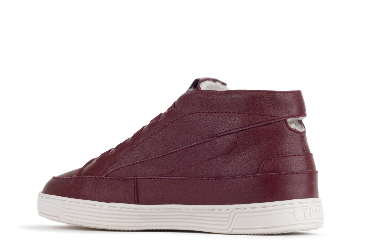 TIME Slippers-Men's Mid-top Slippers, #color_leather-burgundy