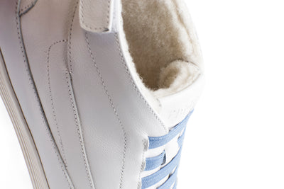TIME Slippers-Women's Mid-top Slippers,#color_leather-white-blue