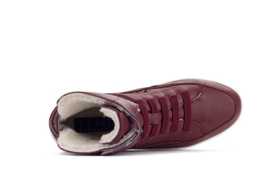 TIME Slippers-Women's Hi-top Slippers, #color_leather-burgundy
