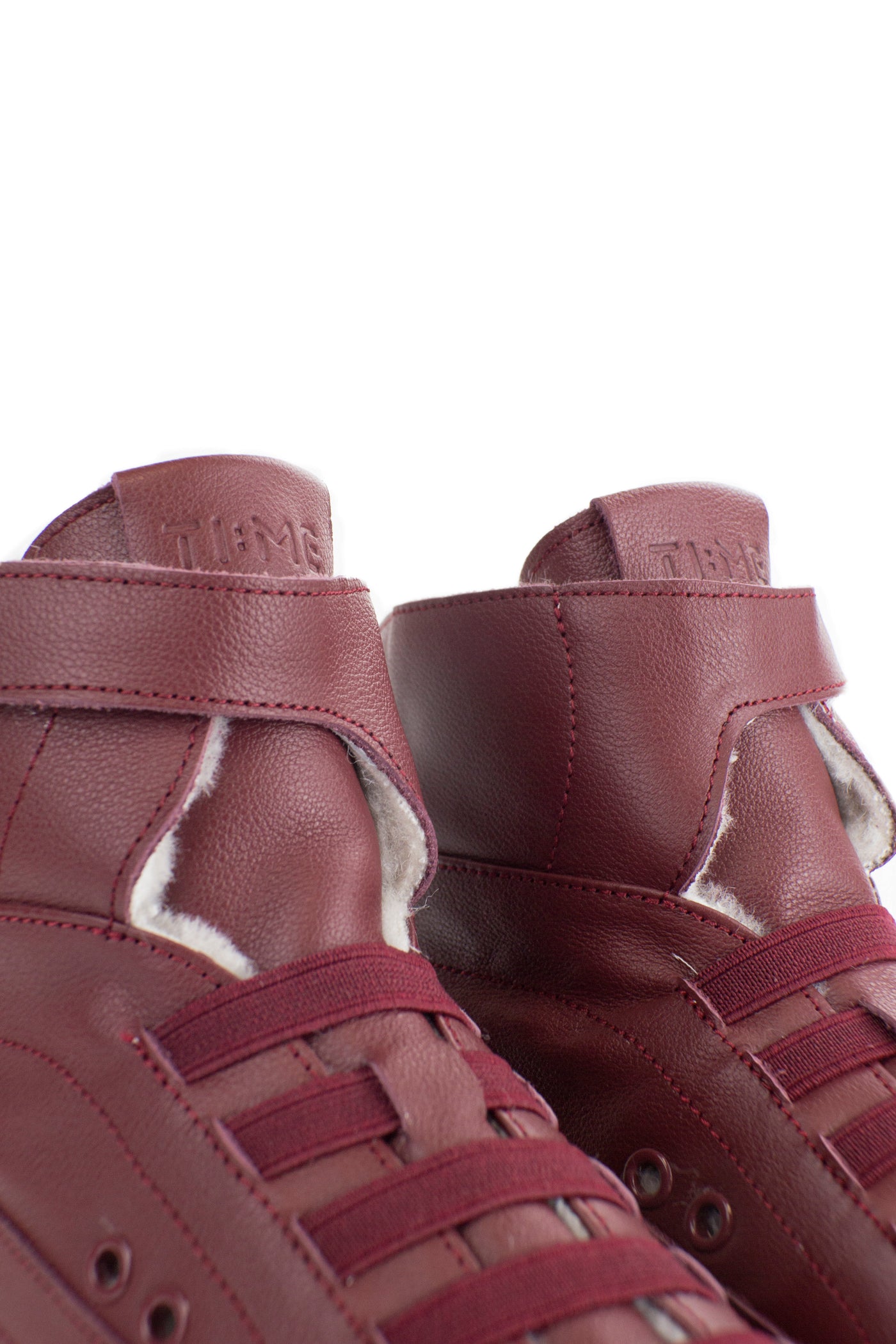 TIME Slippers-Women's Hi-top Slippers, #color_leather-burgundy