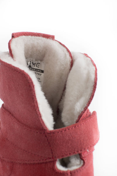 TIME Slippers-Men's Hi-top Slippers, #color_suede-candy-red