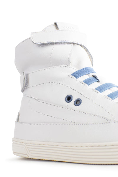 TIME Slippers-Men's Hi-top Slippers,#color_leather-white-blue